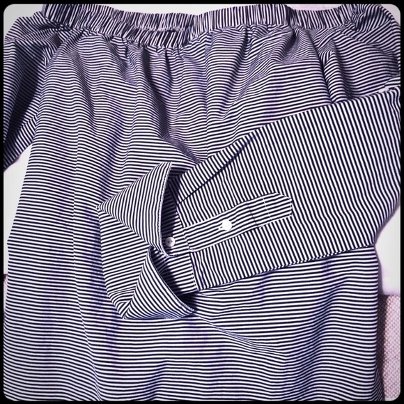 Cremieux Off-The-Shoulder Striped Summer Blouse - Picture 2 of 5